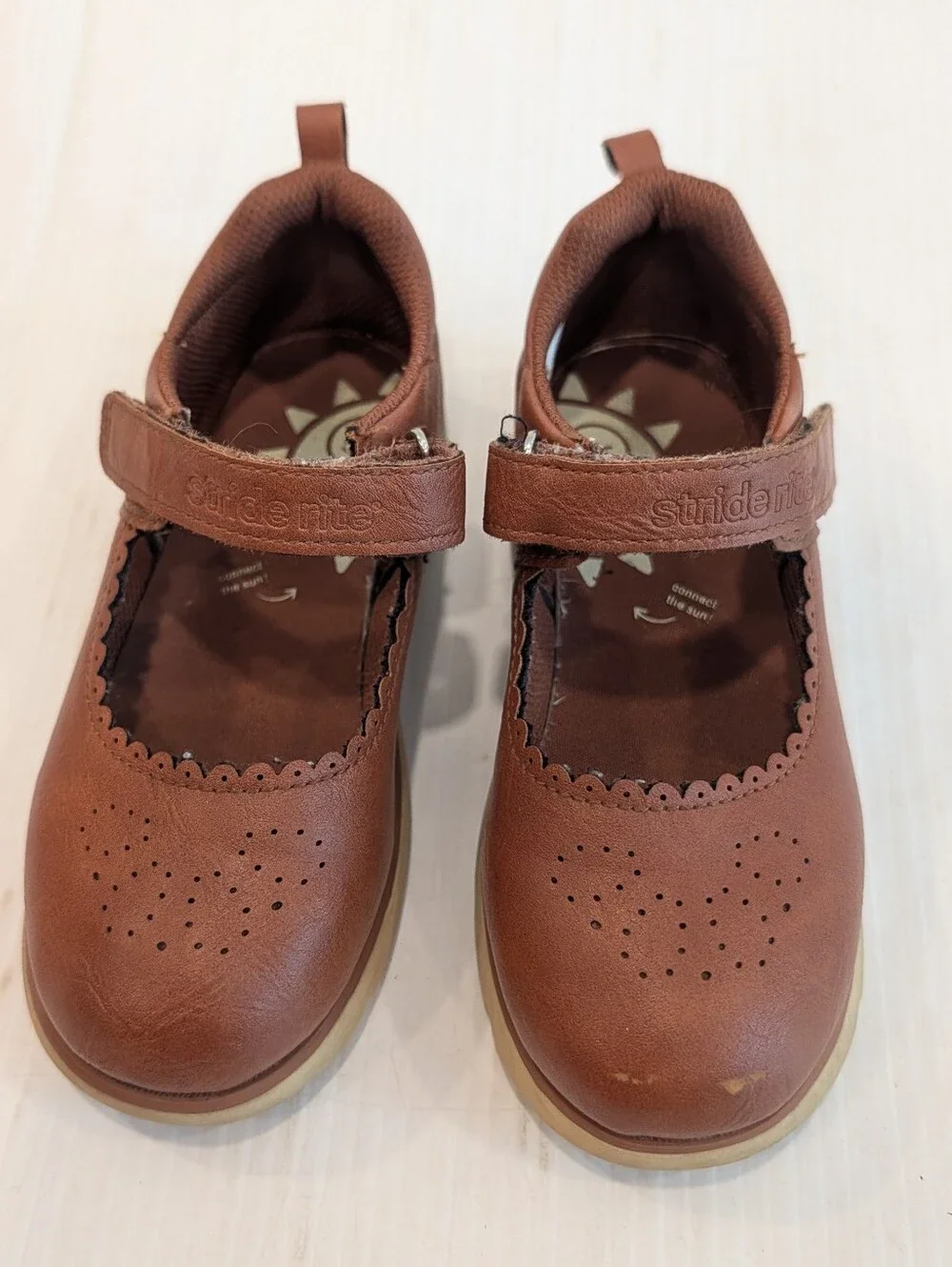 STRIDE RITE Sophia Girls' Brown Mary Jane Strap Shoes Size 12
